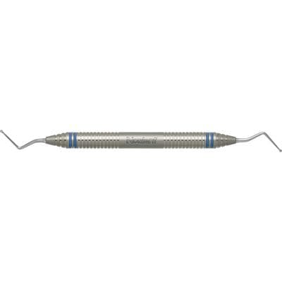 Nordent Excavator DE #12L Extra Long Shank Spoon, Double End, DuraLite ColorRings Handle, Stainless Steel thumbnail 5