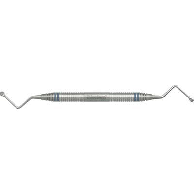 Nordent Surgical Curette, Miller #12 (Large), Double-Ended, 4.5mm Wide Spoons, Stainless Steel, DuraLite ColorRings Handle thumbnail 5