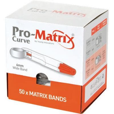 Young Dental Pro-Matrix Curve Contoured Matrix Band, Wide, 6 mm, Orange, 50/Box, 19006 thumbnail 22