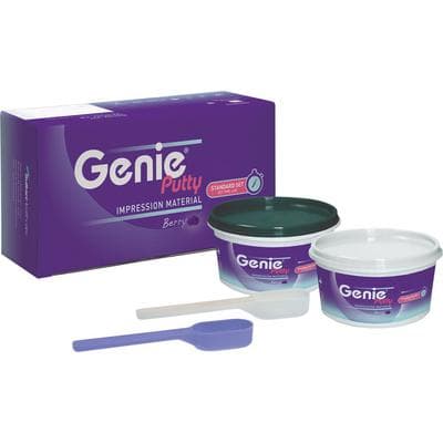 Genie® VPS Putty Impression Material, Regular Set, Berry Flavored, 2 x 300ml Jars (Base & Catalyst) with Scoops thumbnail 3