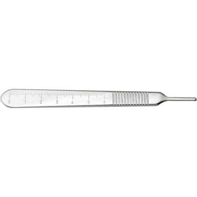 Nordent Scalpel Blade Handle SE Flat #3 with Metric Ruler, 5"/125mm, Stainless Steel thumbnail 4