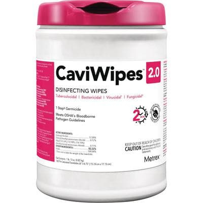 CaviWipes 2.0 Surface Disinfectant Towelettes, 6" x 6.75", 160/Canister, 14-1100 thumbnail 4