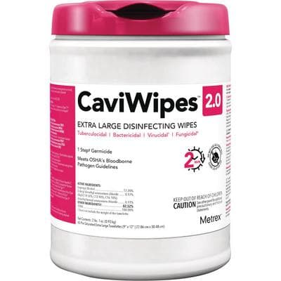 CaviWipes 2.0 XL Disinfecting Wipes, Extra Large 9" x 12", 65/Canister, 14-1150 thumbnail 4