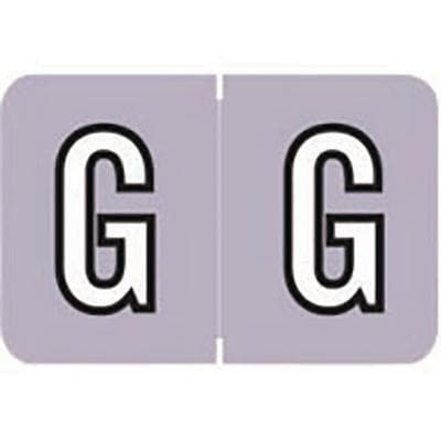 Barkley ABKM and Sycom Compatible Alpha File Box Label, 1-1/2" W x 1" H, Letter G, Violet, 225/Pkg - Barkley® ABKM and Sycom® Compatible Alpha File Box Label, 1-1/2 W x 1 H, 225/Pkg - G, Violet - Image 1