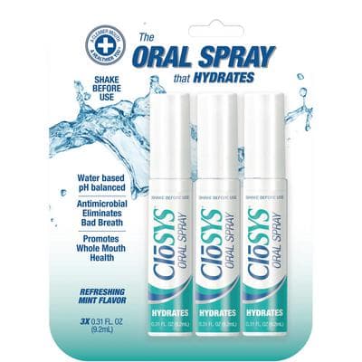 CloSYS Oral Spray, Mint Flavor, 0.31 oz (9.2 ml) Bottle, 3/Pkg, 3C-.31-3PK thumbnail 4