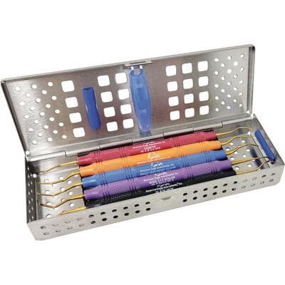 American Eagle Instruments Gold Collection Full Mouth Debridement Scaler Kit, 6-Piece with XP® Sharpen-Free Tips - Gold Collection Full Mouth Debridement Scaler Kit - Gold Collection Full Mouth Debridement Scaler Kit - Image 1