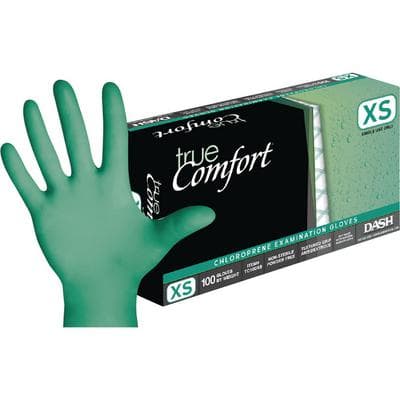True Comfort Chloroprene Exam Gloves, X-Small, Powder-Free, Non-Sterile, Green, 100/Box, TC100XS thumbnail 14