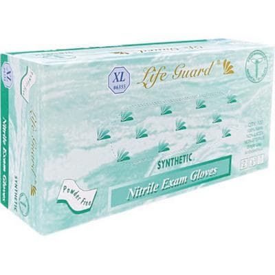 LifeGuard® Nitrile Exam Gloves, Latex Free, Powder Free, Non-Sterile, Blue, Extra Large, 100/Box - LifeGuard® Nitrile Exam Gloves – Latex Free, Powder Free, Blue, 100/Pkg - Extra Large - Image 1
