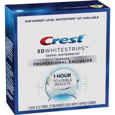 Crest 3D Whitestrips Supreme Professional Exclusive + Light, 11% Hydrogen Peroxide, 21 Treatments (42 Strips) with LED Light, 4 Kits/Case thumbnail 11