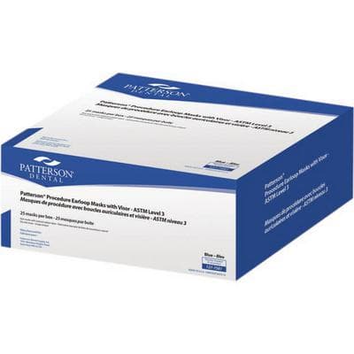 Patterson® Procedure Earloop Mask with Visor – ASTM Level 3, Latex Free, Blue, 25/Pkg - Patterson® Procedure Earloop Mask with Visor – ASTM Level 3, Latex Free, Blue, 25/Pkg - Patterson® Procedure Earloop Mask with Visor – ASTM Level 3, Latex Free, Blue, 25/Pkg - Image 1