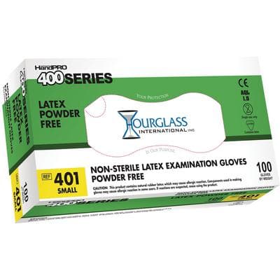 HandPRO® 400 Latex Exam Gloves, Powder Free, Non-Sterile, Small, Textured, 100/Box - HandPRO® 400 Latex Exam Gloves, Powder Free - Small, 100/Pkg - Image 1