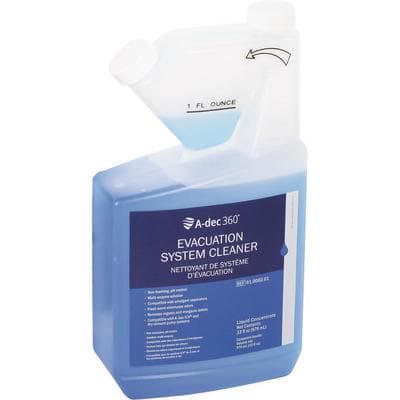 A-dec Evacuation System Cleaner, Multi-Enzyme Liquid Concentrate, Fresh Scent, 33 oz Bottle with Metered Dose Dispenser thumbnail 2