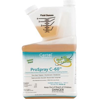 Spec Clean Concentrated Disinfectant, 32 oz Meter Dose Bottle, Makes 8 Gallons, PSC60/32-1 thumbnail 3