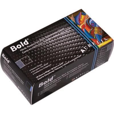 Aurelia® Bold™ Nitrile Exam Gloves, Powder Free, Non-Sterile, Black, Small, 100/Box, 73996 thumbnail 2