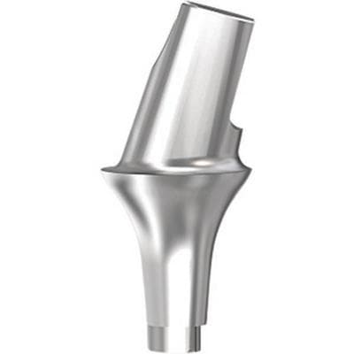 Kontact Non-Scalloped Angulated 15° Standard Implant Abutment, 6.5 mm Diameter x 4 mm Height, with Transfixation Screw thumbnail 2