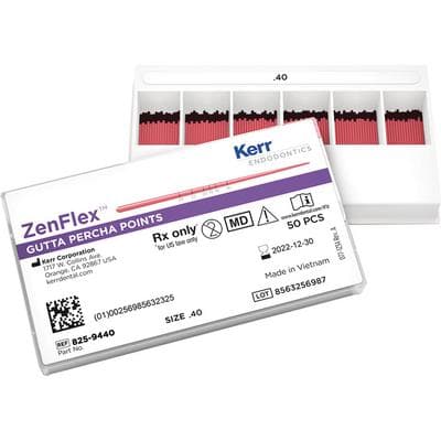 ZenFlex Gutta Percha Points, .04 Taper, Size 40 (ISO 0.40), Black, 50/Pack, 825-9440 thumbnail 8