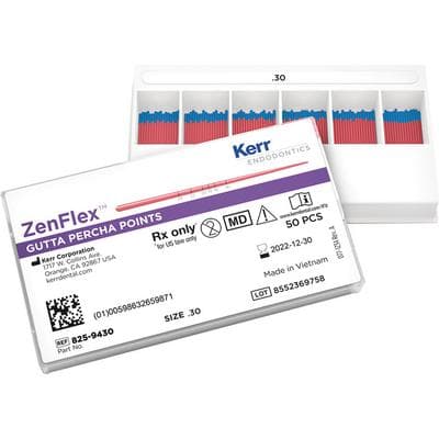 ZenFlex Gutta Percha Points, .06 Taper, Size #30, Blue, 50/Pkg, 825-9630 thumbnail 8