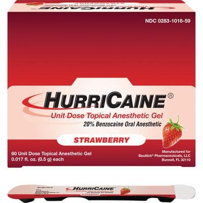 HurriCaine® 20% Benzocaine Topical Anesthetic Gel, Unit Dose, Strawberry, 0.5 g Each, 60/Box thumbnail 2