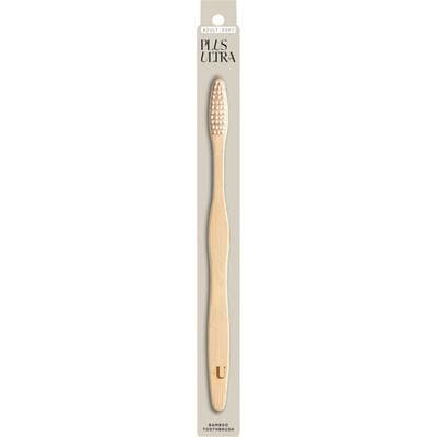 Plus Ultra Bamboo Toothbrush, Adult, Soft Bristles, Natural, 12/Pkg - Bamboo Toothbrush, Adult - Plus Ultra Logo, 12/Pkg - Image 1