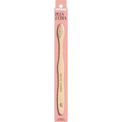 Plus Ultra Bamboo Toothbrush, Child - Brush Smile Repeat, Soft Nylon Bristles, Natural, 12/Pkg - Bamboo Toothbrush, Child - Brush Smile Repeat, 12/Pkg - Image 1