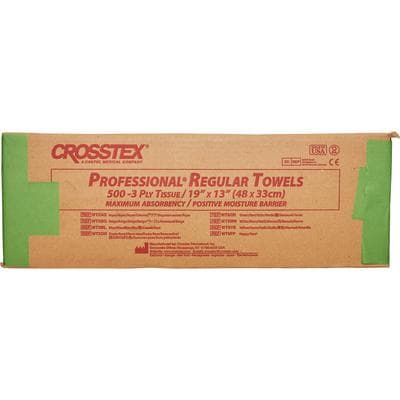 Crosstex Professional Regular 3-Ply Tissue Patient Bibs, 13" x 19", Beige, 500/Case, WTXBG thumbnail 7