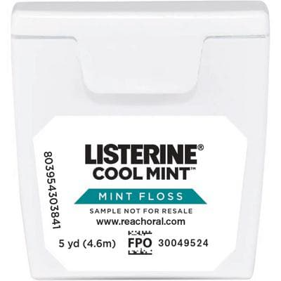 Reach/Listerine Cool Mint Dental Floss, Waxed, 5 yd, 144/Case, 523521600 thumbnail 11