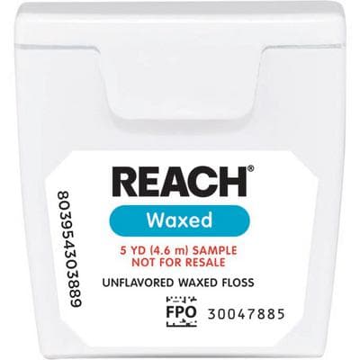 Reach Waxed Dental Floss, Patient Trial Size, 5 yd, Unflavored, 144/Case, 211896700 thumbnail 9