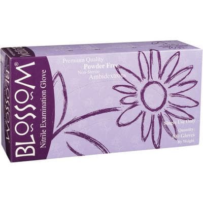 Blossom Nitrile Exam Gloves, Powder Free, Non-Sterile, Small, Teal, 100/Box, BM 45226-N-PF thumbnail 12