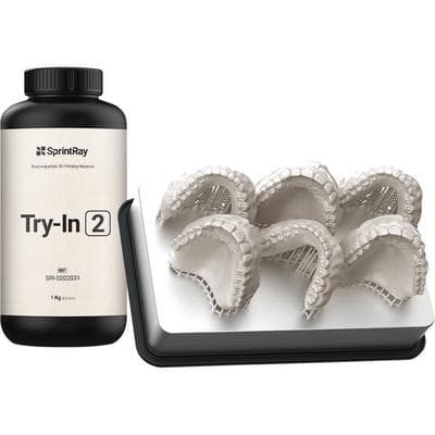 SprintRay Try-In 2 Biocompatible 3D Printing Resin, 1 kg Bottle, 1/Pk thumbnail 6