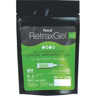Retrax Gel Hemostatic Solution, 25% Aluminum Sulfate, MicroPoint Cartridge Kit, 0.32 g, Raspberry, 25/Pk, 15-505 thumbnail 12