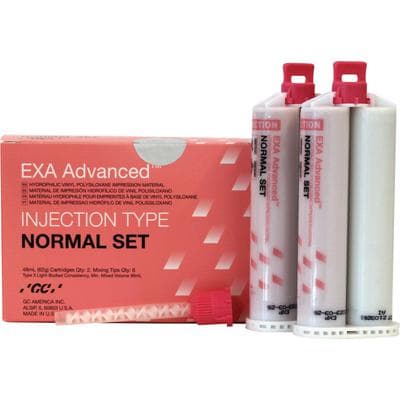 GC America EXA Advanced VPS Injection Impression Material, Normal Set, Light Body, 48 mL Cartridges, 2/Pk, 137119 thumbnail 13