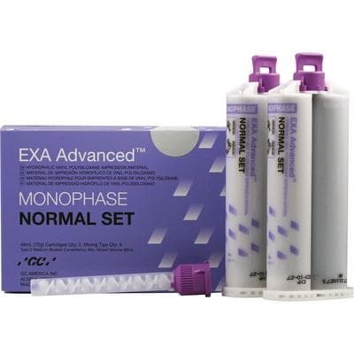 GC America EXA Advanced VPS Monophase Normal-Set Impression Material, 48mL Cartridges, 8/Pk, 138118 thumbnail 13