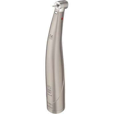 T1 CLASSIC Electric Contra Angle Handpiece, Push Button Autochuck, Fiber Optic Light, 1:1, 40,000 RPM, Single Spray, Blue, 58 98 874 - T1 CLASSIC Electric Handpieces – Push Button Autochuck, Fiber Optic Light - S 40 L – Standard, Contra Angle, Single Spray - Image 1