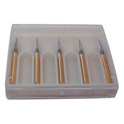 Coltene Whaledent Trimming & Finishing Carbide Bur, 12 Blade, Size #7802, Round End, Cone Shape, 1.0 mm Head Diameter, 5/Pkg - Trimming & Finishing Burs, 12 Blade - Trimming & Finishing Burs 12 Blade, Size #7802 – 5/Pkg - Image 1