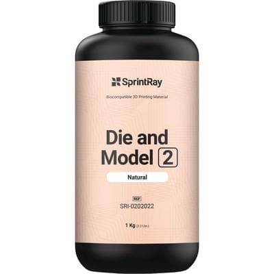 SprintRay Die & Model 2 3D Printing Resin, Natural Shade, 1 kg Bottle thumbnail 10