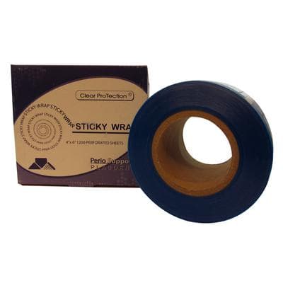 Plasdent Sticky Wrap Barrier Film, 4" x 6", Purple, 1200 Sheets/Roll, PS1250P thumbnail 8