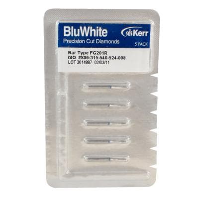 BluWhite Diamond™ Bur FG Regular Flame #216R, Blue Ring, 1.2 mm Diameter, 7.8 mm Length, 5/Pkg thumbnail 3