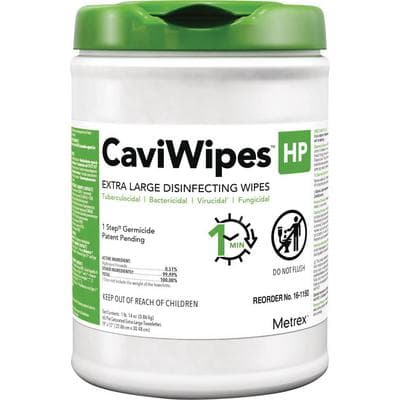 CaviWipes™ HP Surface Disinfectant Wipes, Extra-Large 9" x 12", 65/Canister, 16-1150 thumbnail 4