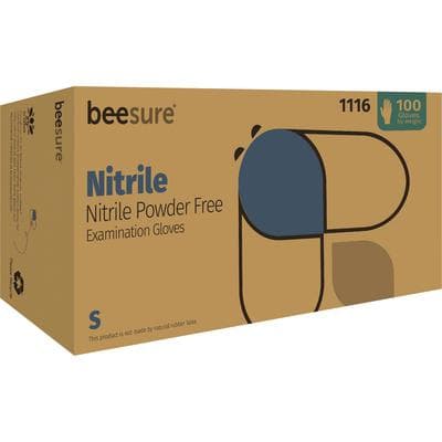 Beesure Nitrile Exam Gloves, Powder-Free, Non-Sterile, Small, Blue, 100/Box, BE1116 thumbnail 13