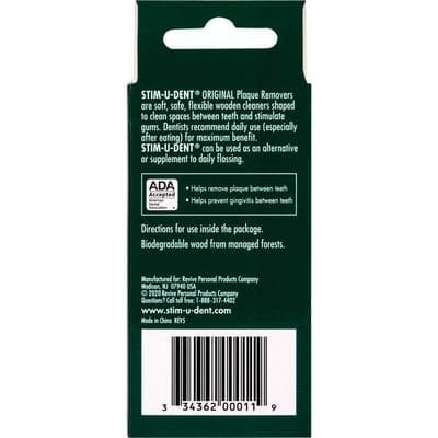 Stim-U-Dent® Original Plaque Removers Value Pack, Mint, Wood, Latex Free, 600 Count thumbnail 2