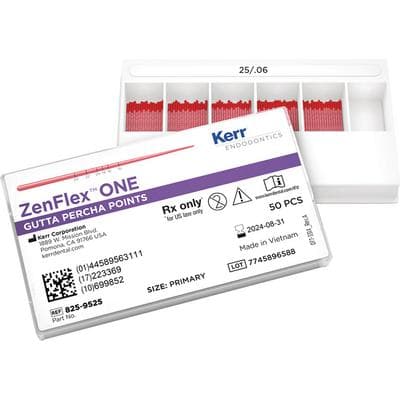 Kerr Dental ZenFlex ONE Gutta Percha Points, Primary (25/.06), 50/Pk, 825-9525 thumbnail 8