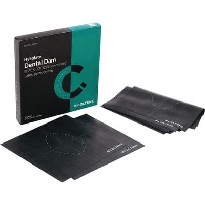 HySolate Latex Dental Dam, Black Printed, Heavy Gauge, 6" x 6", 36/Pk, 60031353 thumbnail 6