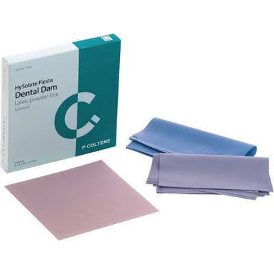 HySolate Fiesta Latex Dental Dam, 5" x 5" (127 x 127 mm), Thin, Assorted Colors, Fruit Scented, Powder Free, 52/Box, 60034434 thumbnail 9