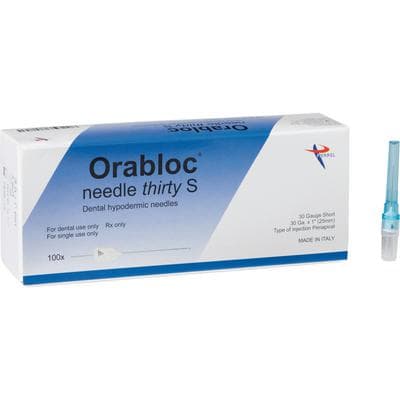 Orabloc Plastic Hub Dental Needles, 30G Short (0.30mm x 25mm), Blue, 100/Box, 103003025 thumbnail 5