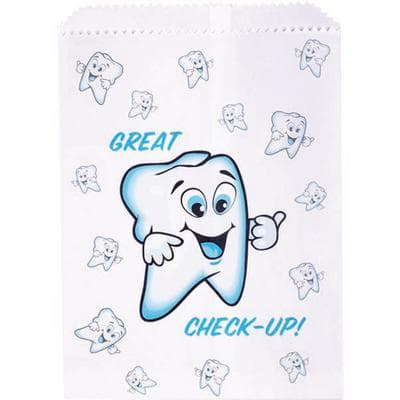 Patterson Office Supplies Scatter Bags, Paper - Great Check-Up, Full Color, 7-1/2" W x 10" H, 100/Pkg - Scatter Bags, Paper - Great Check-Up, 100/Pkg - Image 1