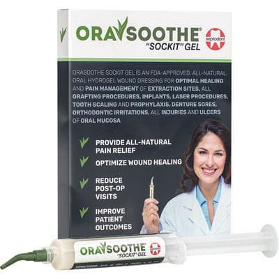 Septodont OraSoothe "Sockit" Gel Oral Hydrogel Wound Dressing, 10 g Syringe, 25/Pk, 01S0610 thumbnail 8