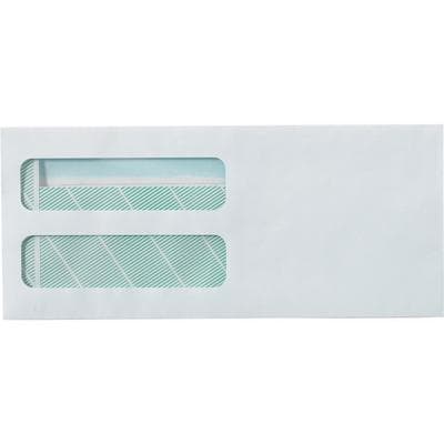 Patterson Office Supplies Double Window Envelopes, 8-7/8" W x 3-7/8" H, Security-Lined, Self-Seal with Service Endorsement, White, 500/Pkg thumbnail 2