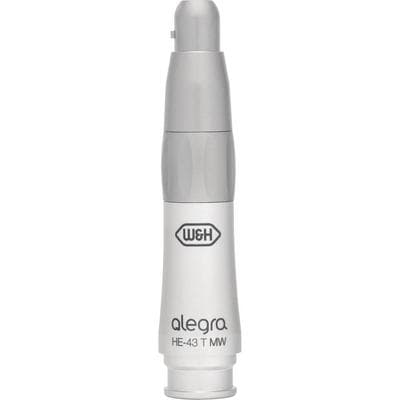 W&H Alegra HE-43 T MW Straight Handpiece, 1:1 Ratio, Twist Tension Chuck, Midwest Connection, Low Speed Air thumbnail 3