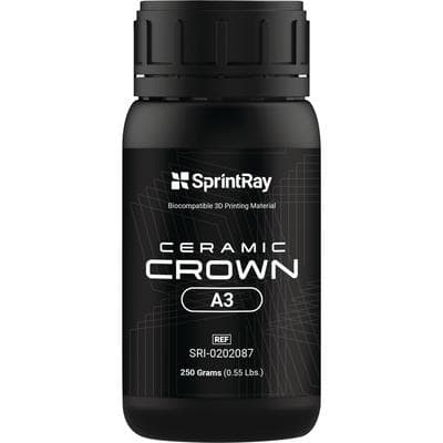 SprintRay Ceramic Crown 3D Printing Resin, Shade A3, 250g Bottle, 1/Pk thumbnail 6