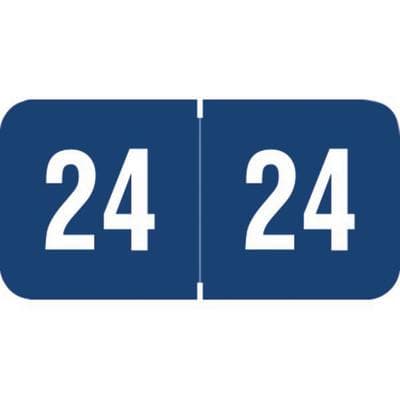 2024 Yearly Aging Labels, Reynolds & Reynolds Compatible, Dark Blue/Black, 1-1/2" x 3/4", 500/Roll - 2024 Yearly Aging Labels - Reynolds & Reynolds Compatible - Dark Blue/Black, 500/Roll - Image 1